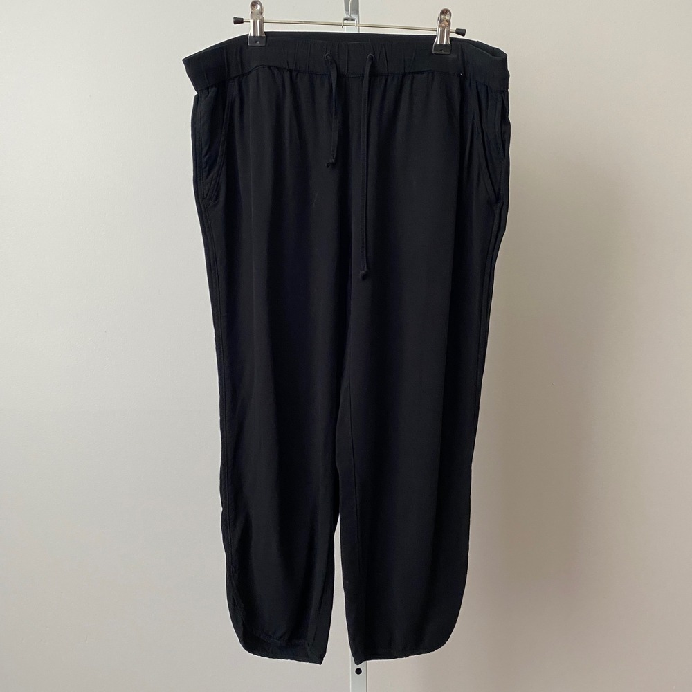 Madewell Relaxed Beachy Coastal Academia Clean Jogger Pants M Black